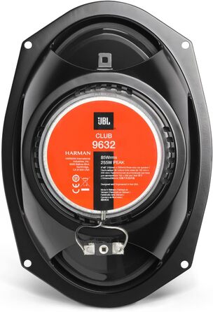 JBL Club 9632 – трьохсмугові автомобільні динаміки Harman Kardon, 255 Вт, овальні 6x9”, чорні, комплект акустики для авто