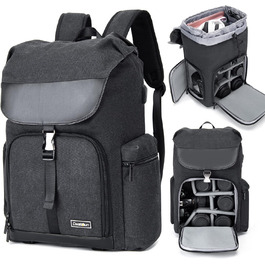 Сумка-рюкзак для камери Cwatcun: професійна, водонепроникна, для Canon, Nikon, Sony, Pentax, з відділенням для ноутбука 15.6