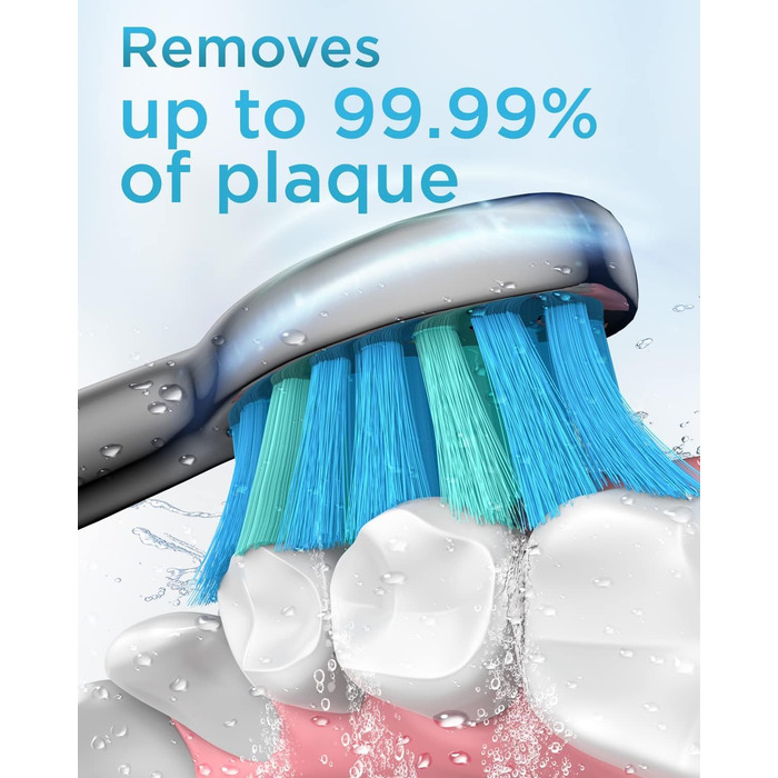 Електрична зубна щітка з 8 насадками для дорослих та дітей, 5 режимів, IPX7, чорна матова – до 120 днів роботи від заряду