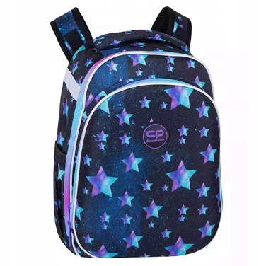 Багатовідсіковий шкільний рюкзак CoolPack, чорний з жовтими та золотистими акцентами, 25 л