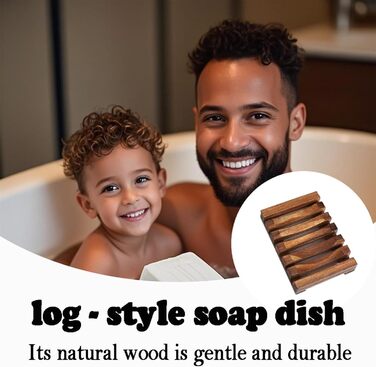 Дві дерев'яні мильниці еко-стилю для ванної кімнати та кухні, ручної роботи, біорозкладні