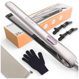 BESTOPE PRO 2-в-1: випрямляч та плойка для волосся, швидкий нагрів 15с, іонізація, керамічне покриття, зменшує пухнастість, 3D-плавальні пластини, LCD-дисплей, 120-230°C, сріблясто-сірий