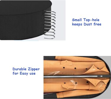 Чохли для одягу, дихаючі, 100 см (4 шт.) для костюмів, захисні мішки для зберігання з 10 см прорізом, прозоре вікно, пилонепроникні, мішки для одягу, захист для костюма, пальто