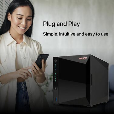 Asustor Drivestor 2 Lite AS1102TL: NAS сервер з 4 відсіками, 1 ГБ RAM DDR4, 1GbE порт, Quad Core процесор 1.7GHz (без дисків)