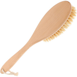 Wooden Bath Brush Beechwood Awning Solution Trash Body Scrub Cleaner Shower Brush with Long Handle Back Scrubber Shower Back Washer for Men Sisal Brush (1)