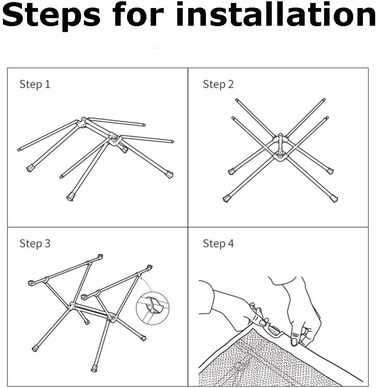 Складний кемпінговий стіл Tentock Ultraleicht з алюмінію - для пікніка, походів, подорожей та дому (чорний)