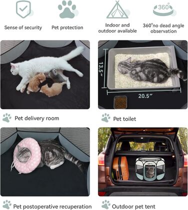 Клітка-загон для собак, Pop-Up, сіра, 73,7x73,7x43,2 см, з 2 змінними пелюшками, для цуценят, котів та дрібних тварин