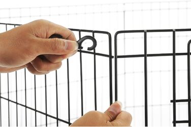 Клітка-вольєр для собак Petmaker – металева розкладна клітка з 8 панелей 61x76,2 см для собак, котів та дрібних тварин, з дверцятами