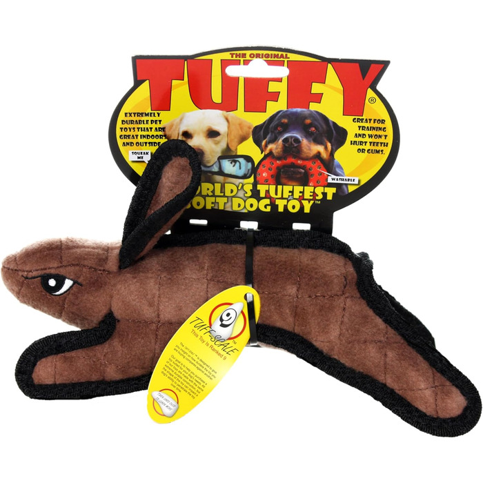 М'яка іграшка для собак Tuffy's Polly, коричневий кролик, для цуценят