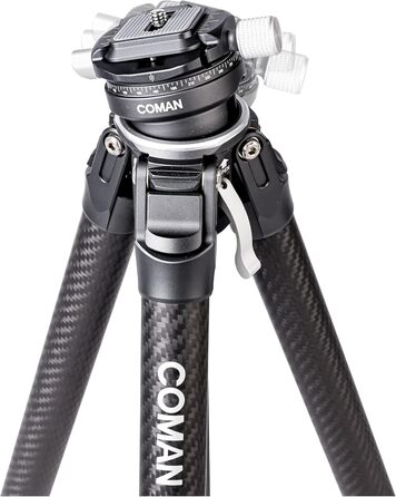 Карбоновий штатив для камери COMAN Zero Y з панорамною кулькою 360° та Arca Swiss, відеоштатив для DSLR, висота 15.3–156.7 см, навантаження до 18 кг