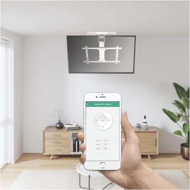 Кронштейн для телевізора на стелю HL47ML моторизований, похилий для LED/LCD 32-75