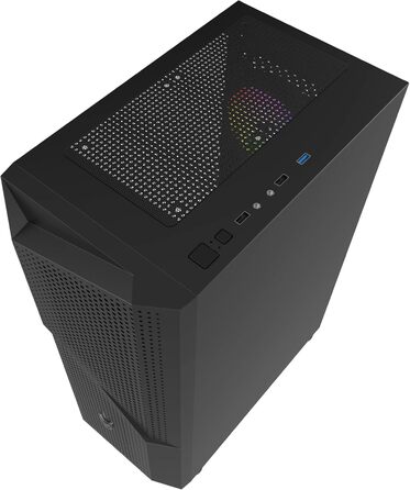 Корпус для ПК Oversteel Kyanite, білий, з вентилятором A-RGB 120мм, сітчаста передня панель, фільтри пилу, загартоване скло, USB 3.0, сумісний з ATX/Micro ATX/ITX