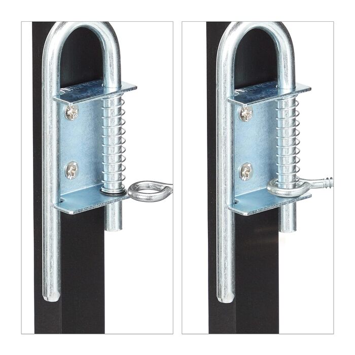 Захисне ворота для собак Relaxdays, висувні до 96 см, 48,5-60 см висота, чорний колір