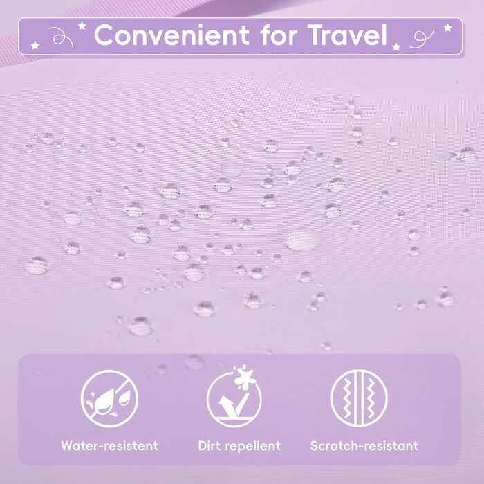 Рюкзак Tanou для школи, 30л, нейлон, для дівчаток 3-9 класів, з тролейною петлею та брелоком, фіолетовий