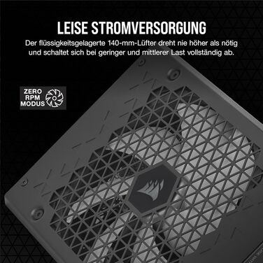 Блок живлення Corsair HX1000i 1200W ATX 3.1 PCIe 5.1, повністю модульний, 80 Plus Platinum, iCUE, чорний