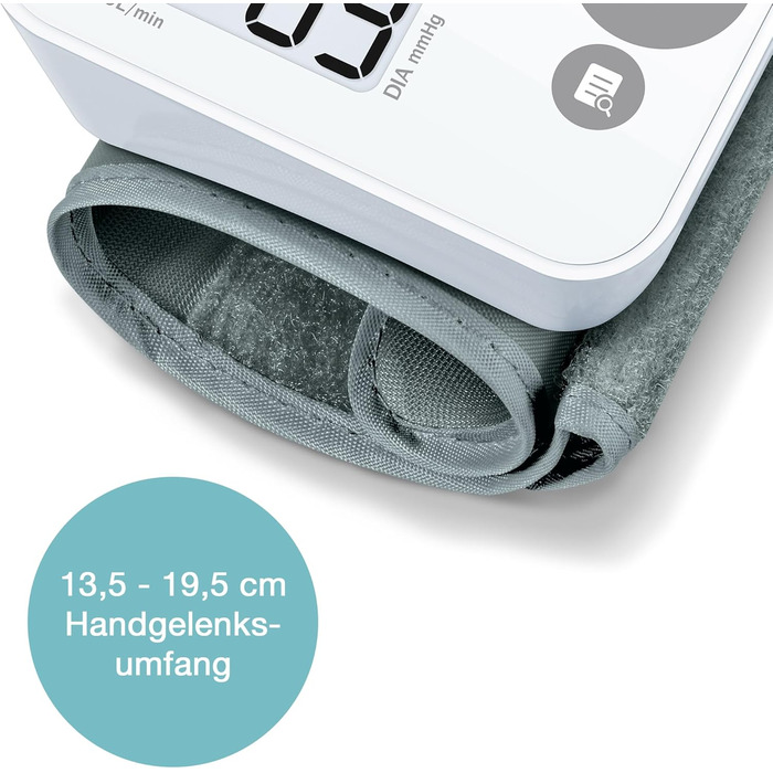 Тонометр Sanitas SBC 22 на зап'ястя (автоматичний вимірювання тиску та пульсу, функція попередження про аритмію)