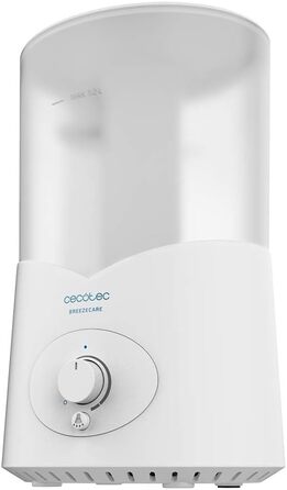 Зволожувач повітря Cecotec BreezeCare 4000 Connected: 6 л бак, 400 мл/год, Wi-Fi, сенсорне управління, плазма, 40 м², таймер 12 год, 30W (холодний) / 110W (гарячий)