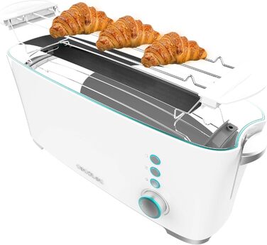 Тостер Cecotec Toast&Taste Extra W, 1000 Вт, 7 рівнів підсмажування, автоматичний викид, білий