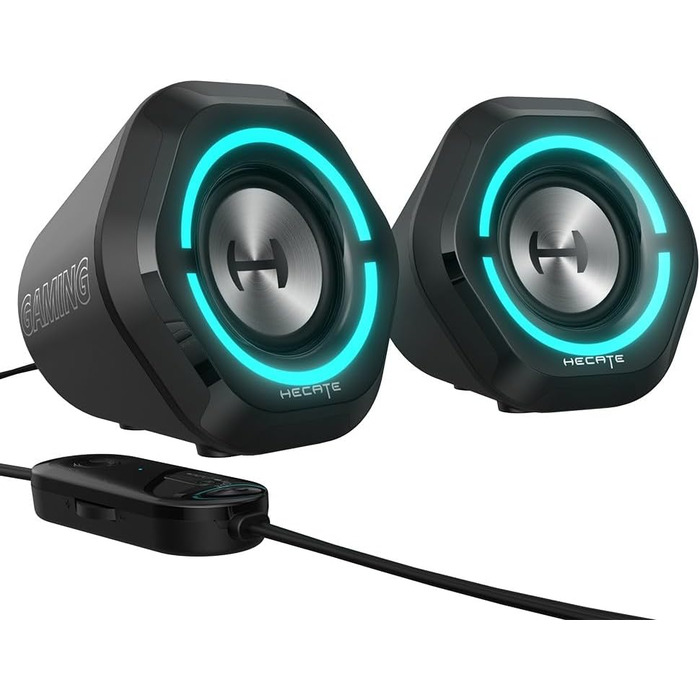 Edifier G2000 Bluetooth ігрова колонка з RGB-підсвічуванням та 3 режимами звучання. Підключення: Bluetooth, USB (звукова карта), 3.5mm jack. Чорний колір