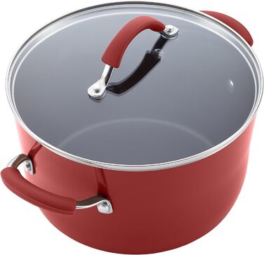 Набір посуду Rachael Ray Cucina Nonstick, 12 предметів, лавандовий (вишнево-червоний)