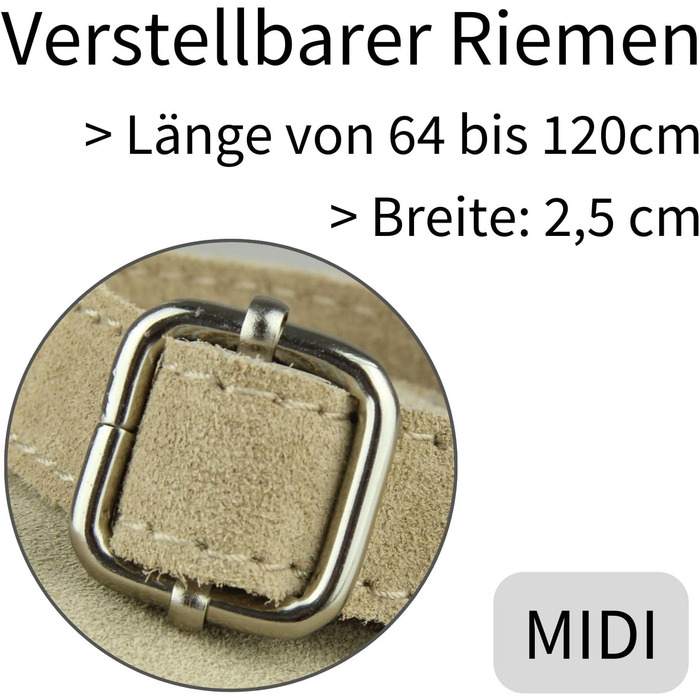 Сумка поясна жіноча Frentree® зі шкіри, Італія, крос-боді, на плече, срібний блискавка, велика (MAXI), бежево-срібляста, замша