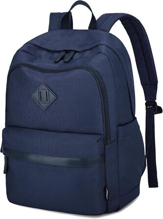 Ранець RAVUO для чоловіків та жінок, 15.6 дюймів, водонепроникний, для підлітків, рюкзак для школи, подорожей, роботи, чорний (синій)