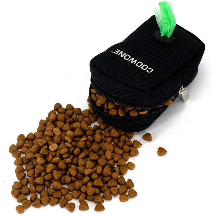 Сумка для ласощів та пакетиків для вигулу собак COOWONE, рожева (чорна)