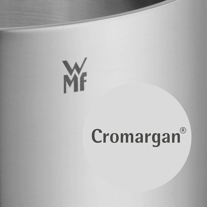 Каструля WMF Gourmet Plus 16 см з нержавіючої сталі Cromargan з металевим кришкою, 1,4 л, для індукційних плит, з внутрішньою шкалою