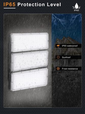 Ankishi 300W LED Floodlight Outdoor, IP65 Waterproof, Super Bright 6500K Cool White Outdoor Light, 30000LM Outdoor Spotlight Floodlight Projector for Sports Field, Garage, Garden, Backyard