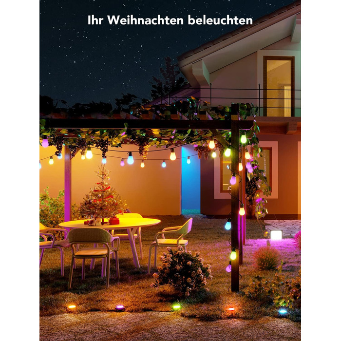 Govee Smart LED Flood Light, RGBICWW WiFi Outdoor Flood Light Works with Alexa, 2700-6500K, Dimmable LED Light with Color Changing, IP66 Waterproof, 4-Pack Outdoor Christmas Decoration
