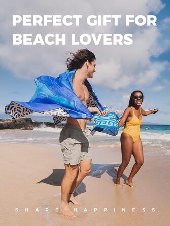OCOOPA Microfiber Beach Towel, Quick-Drying, Large 200x145 cm, Super Absorbent, Sand-Free Beach and Swimming Towels for Men and Women