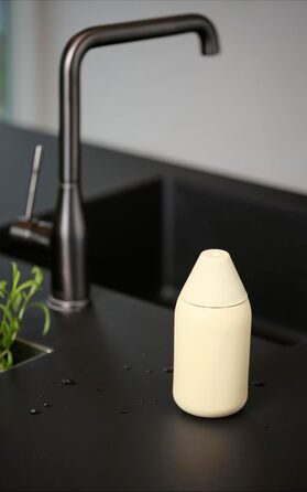 Zone Denmark Singles Dish Soap Dispenser Kitchen, Soap Dispenser, Dish Soap Dispenser, Easy Refill & Simple Dosage, Ø 7 cm, Height 15 cm, Capacity 300 ml, Limestone
