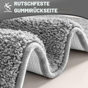 Килимок для ванної кімнати wyewye з мікрофібри, суперпоглинаючий, 50 x 80 см, сірий