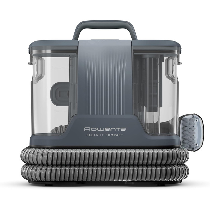 Rowenta Clean It - портативний відпарювач для килимів, 750 Вт, зелений/чорний, IN5020F0. Знімний бак 2.3 л, 5 насадок