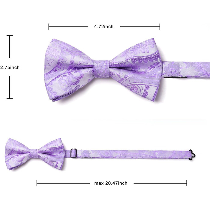 Метелик HISDERN для чоловіків, однотонний, регульований, для вечірки/весілля (фіолетовий)