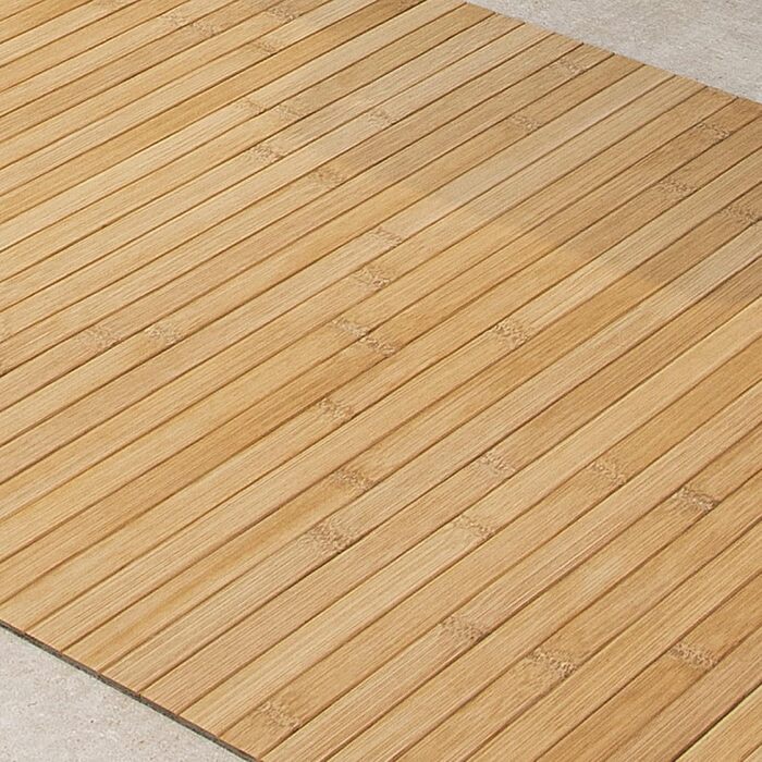 Bamboo Bath Mat Set - 3 Piece Non-Slip Bath Rugs | Natural Wood Bath Mat for Bathroom