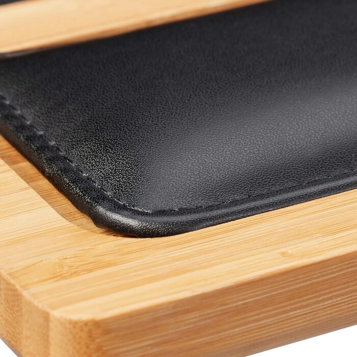 Столик для ноутбука Relaxdays на колінах, бамбук, 60 x 40 см - з підставкою для миші та смартфона