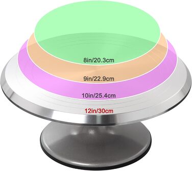 Поворотний підставка для тортів, Uten - поворотний стенд для випічки, торти, декор, алюміній