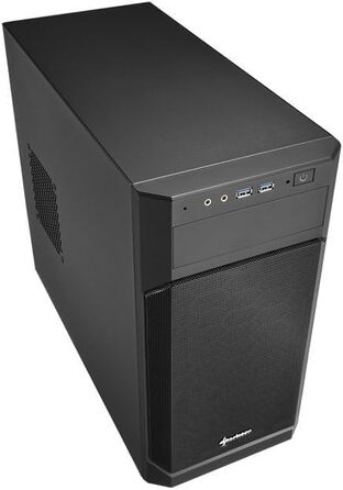 Корпус для ПК Sharkoon V1000 RGB Micro Tower, Micro-ATX, чорний (без вікна)