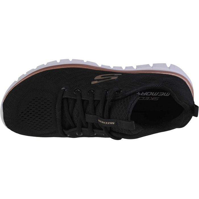 Кросівки Skechers Graceful Get Connected для жінок (38.5 EU, чорний/золотий)