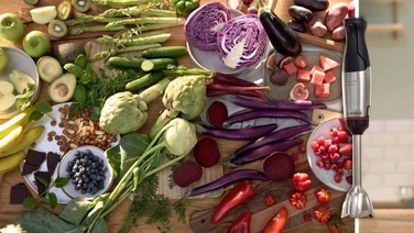 Погружний блендер Bosch ErgoMaster MSM6M620 1000 Вт з подрібнювачем QuattroBlade