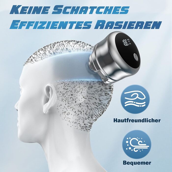 Електричний голковий голкоріз для чоловіків Luctry, 5D магнітний голкоріз для чоловіків з лисою головою, водонепроникний IPX7, для сухого та вологого гоління