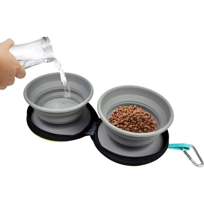 Складана миска для собак KALLAK: дорожня та звичайна, для корму та води, для маленьких та великих собак