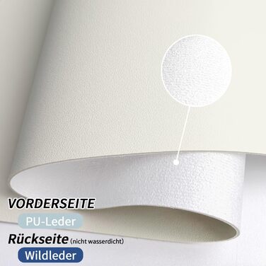 Підкладка на стіл, 80x40 см, з PU-шкіри, для офісу та дому, захист від подряпин, антиковзаюча, білий колір