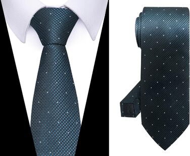 Набір краваток для чоловіків, ткані, жаккард, 6 шт. (темні крапки)