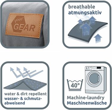 Валіза для собак Your Gear Termoli 100x70 см - захист для багажника авто, Oeko-Tex, миється - преміум захист багажника, кошик для собак, килимок для собак, туристичне ліжко для великих та малих собак