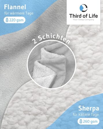 М'яка ковдра KAMI 150x200 см з кишенею для телефону та захистом від бруду - тепла плед для вітальні, дивану, ліжка (світло-сіра)