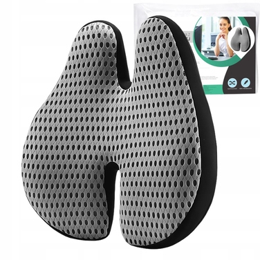 Ортопедична подушка під поперек Medi Sleep, піна з ефектом пам'яті, сіра, розмір M