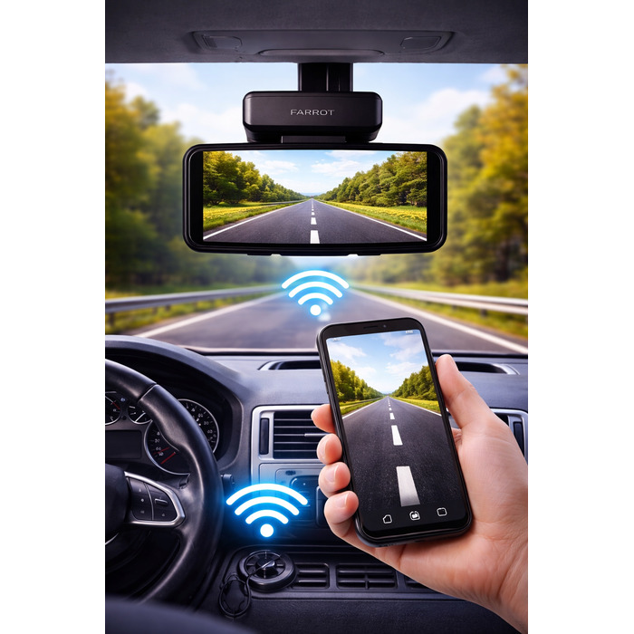 Автомобільний відеореєстратор FARROT A8 4K з GPS, WiFi, передньою та задньою камерами та функцією ADAS