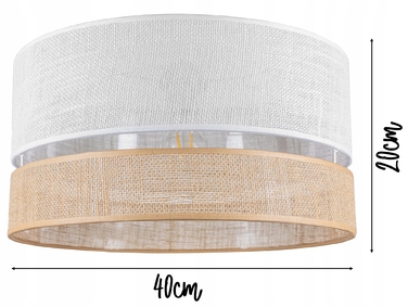 Підлогова лампа Glimex Modern E27 60 Вт, бежево-біла